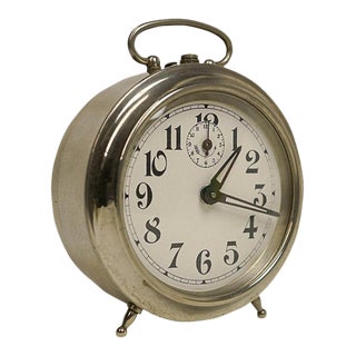 1927 French Winding Alarm Clock Called Modic by Jaz For Sale