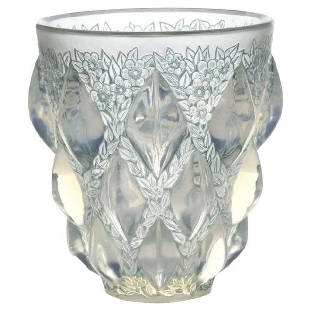 1920s Rampillon Vase in Opalescent Glass by René Lalique for Boch Frères For Sale - Image 5 of 5