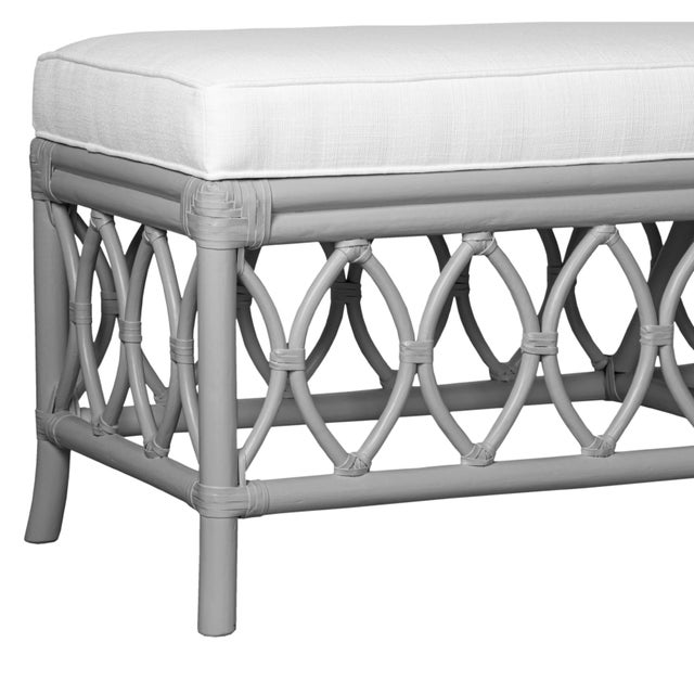 Lillian Bench - Light Gray For Sale In West Palm - Image 6 of 8