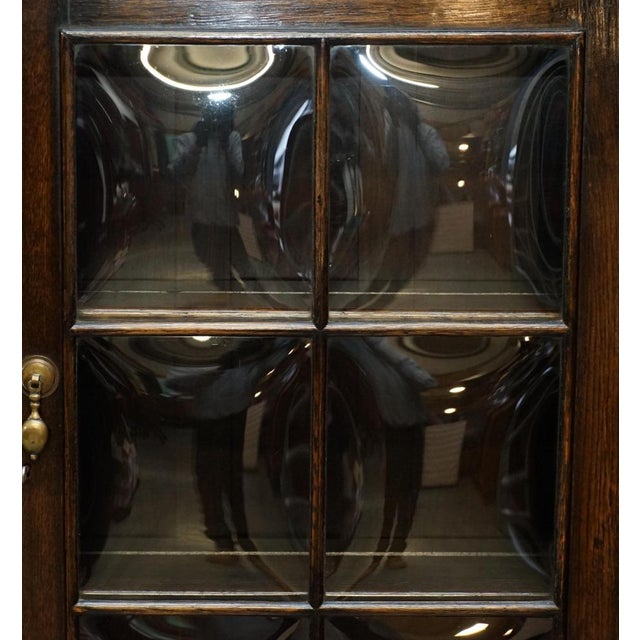 Vintage Jacobean Revival English Carved Oak Bookcase, 1900s For Sale - Image 6 of 18