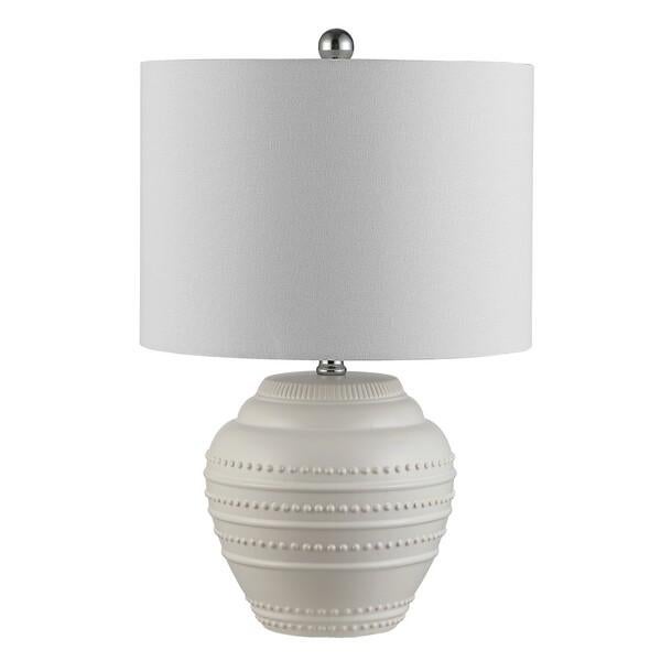 Metal Safavieh Lenon Ceramic Table Lamp - White For Sale - Image 7 of 7