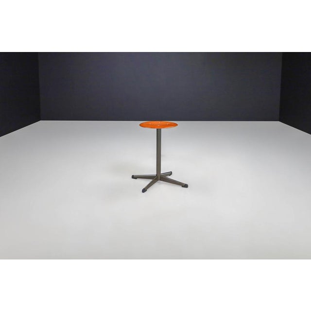 Plywood and Metal Stool, The Netherlands, 1970s Originally produced in the Netherlands in the 1970s, these vintage stools...