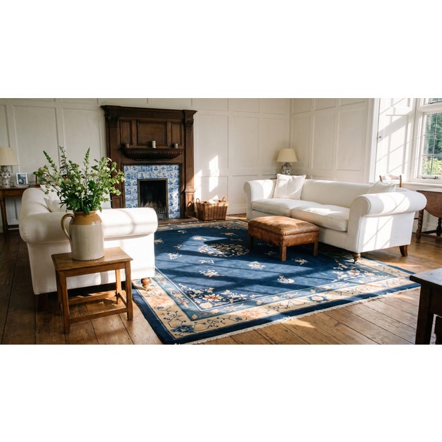 Antique Chinese Peking Rug 9' 4" x 11' 9" For Sale - Image 15 of 15