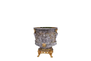 19th Century Terracotta and Bilt Bronze Planter