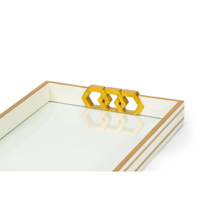 A Generous Serving Tray Offering A Vibrant Color Palette For The Gracious Host, With Metallic Satin Gold Interlocking...