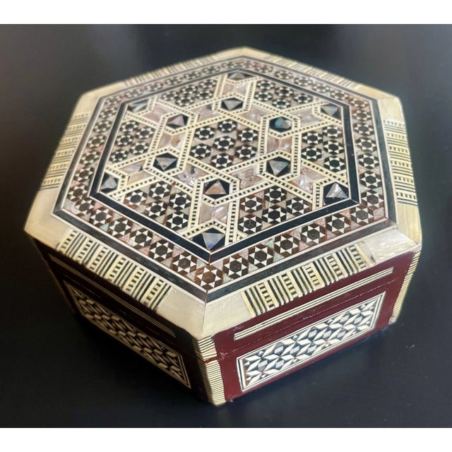 Mid 20th Century Ottoman Chic Inlaid Parquetry Boxes, Set of Three For Sale - Image 5 of 10