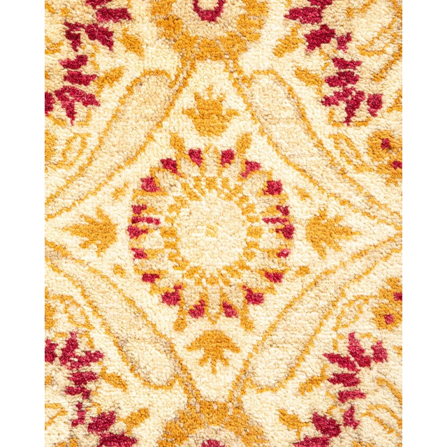 Traditional Mogul, One-of-a-Kind Hand-Knotted Area Rug in Ivory, 6' 2" x 12' 1" For Sale - Image 3 of 8