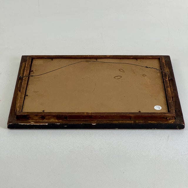 Antique Signed Oil on Board Still Life Painting of Oranges & Grapes; Wood Frame With Carved Details For Sale - Image 9 of 10