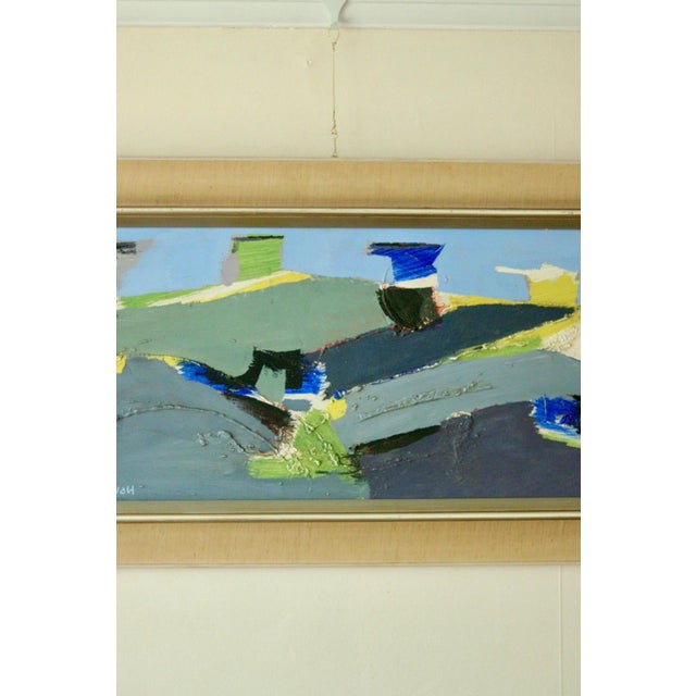 Mid-Century Modern Hans Osswald, Abstract Composition, 1960s, Oil on Panel, Framed For Sale - Image 3 of 11
