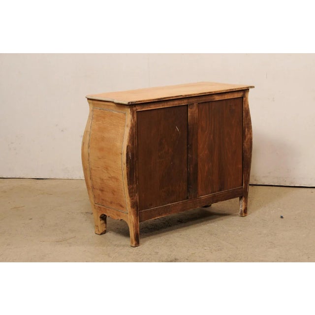 Mid 20th Century French Bow-Front Commode with Rococo Hardware For Sale - Image 5 of 11
