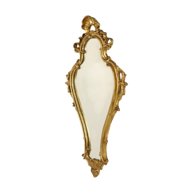 Baroque Baroque Style Gilt Crested Mirror, 1950s For Sale - Image 3 of 15