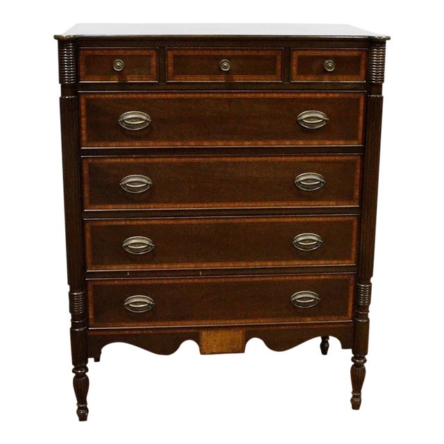 1920s Kittinger Mahogany 5-Drawer Chest of Drawers For Sale