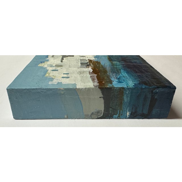 A captivating small-scale original painting that effortlessly bridges the gap between classic Mediterranean architecture...