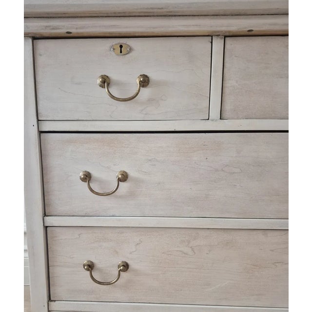 Early 20th Century Gustavian Style Whitewashed Maple Chest of Drawers (9 Words, Fully Defensible Now) For Sale - Image 11 of 11
