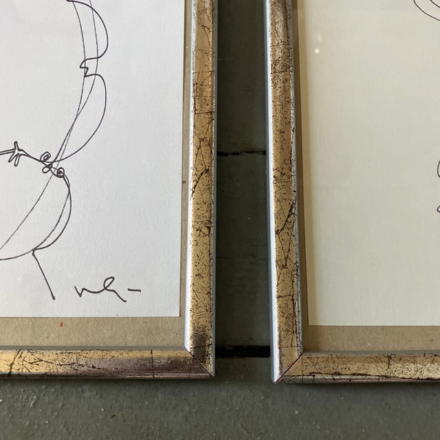 2020s Contemporary Two Wayne Cunningham Abstract Pen and Ink Drawings- Set of 2 For Sale - Image 5 of 6