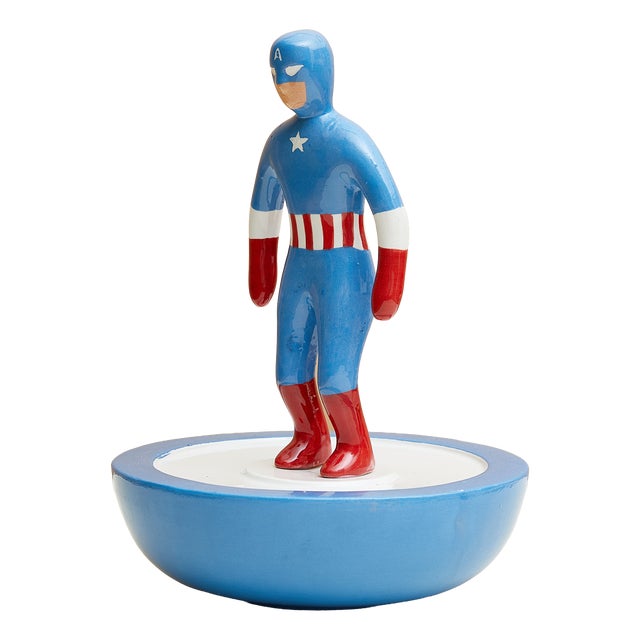Subbuteo Ornament Sculpture in Double-Mold Ceramic from Artigianato Italiano For Sale