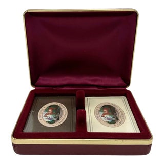 Vintage the 21 Club Nyc Restaurant Equestrian Double Deck Playing Cards For Sale
