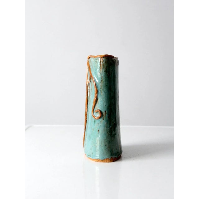 Contemporary Artist Signed Studio Pottery Vase For Sale - Image 3 of 13