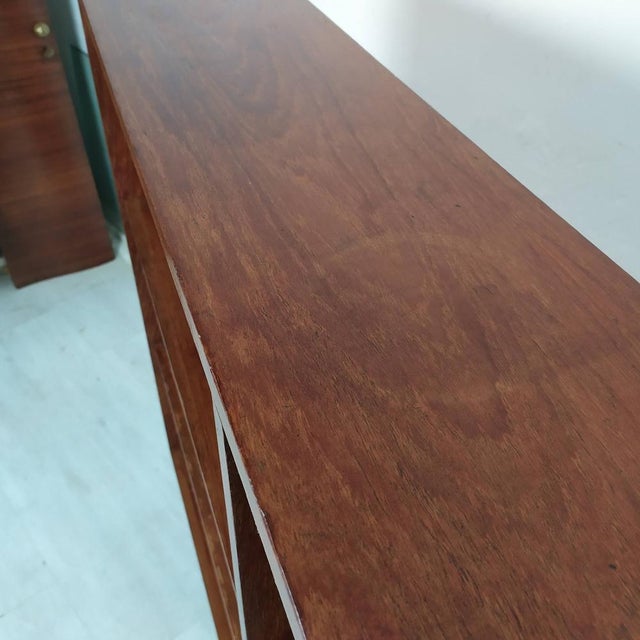 Teak Bookshelf with Compass Leg, 1950s For Sale - Image 17 of 18