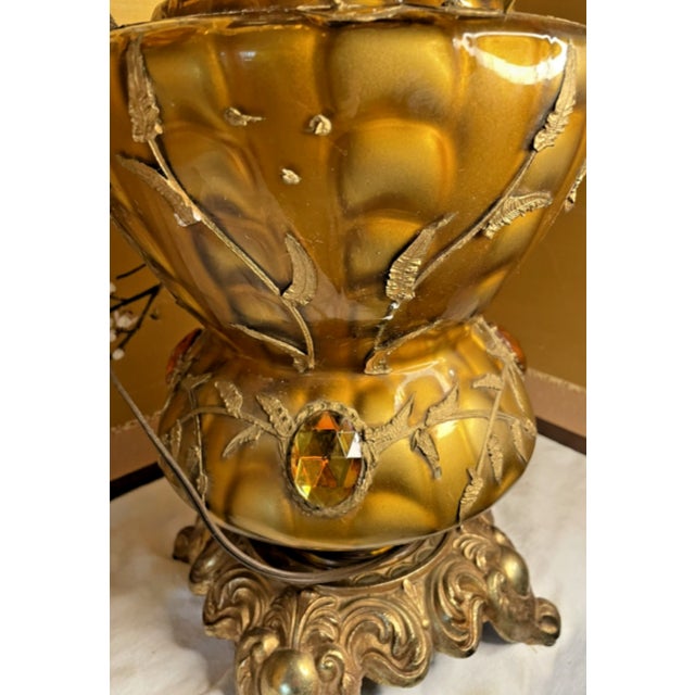 Metal A Pair of Vintage Capri Lamps With Original Shades For Sale - Image 7 of 8