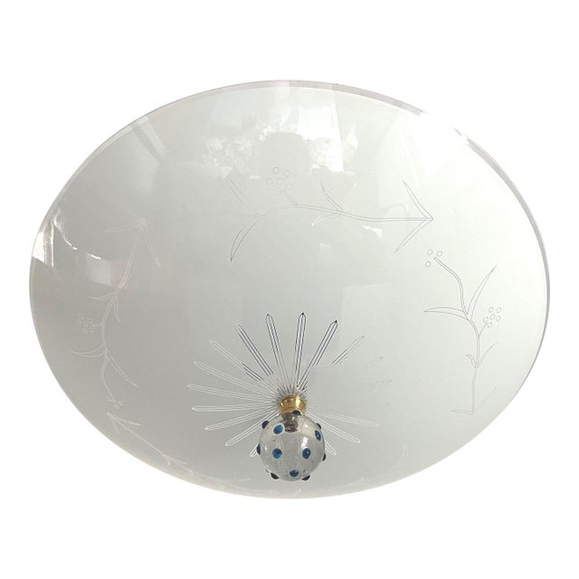 Modern Sunburst & Branches Flush Light For Sale