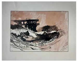 Victor Hugo, La Vague, 1925, Engraving