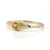 Contemporary Golden Citrine Marquise Eye Ring | 18k Yellow Gold Plated Modern Signet Band | Minimalist Gemstone Ring Us 7 For Sale - Image 3 of 3