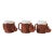 Late 20th Century Vintage Wicker Elephant Cup Holders W/ Ceramic Inserts - Set of 3 For Sale