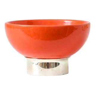 Vintage Orange Ceramic Bowl from Quist, 1970s For Sale