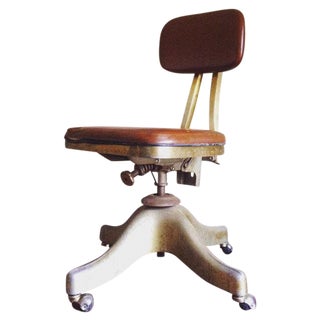 Antique Shaw Walker Industrial Office Chair For Sale