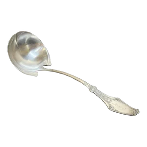 19th Century Aesthetic Pattern Silverplate Soup Gravy Ladle