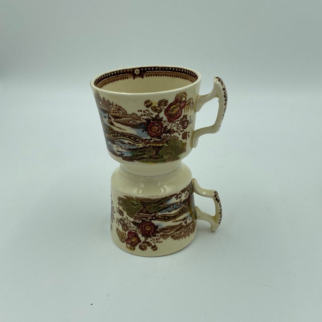 Clarice Cliff Set of 3 Vintage Royal Staffordshire "Tonquin" Demitasse Cups by Clarice Cliff For Sale - Image 4 of 9