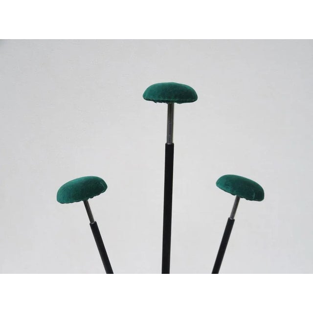 Metal Art Deco Chrome 3-Fold Hat Stand For Sale - Image 7 of 18
