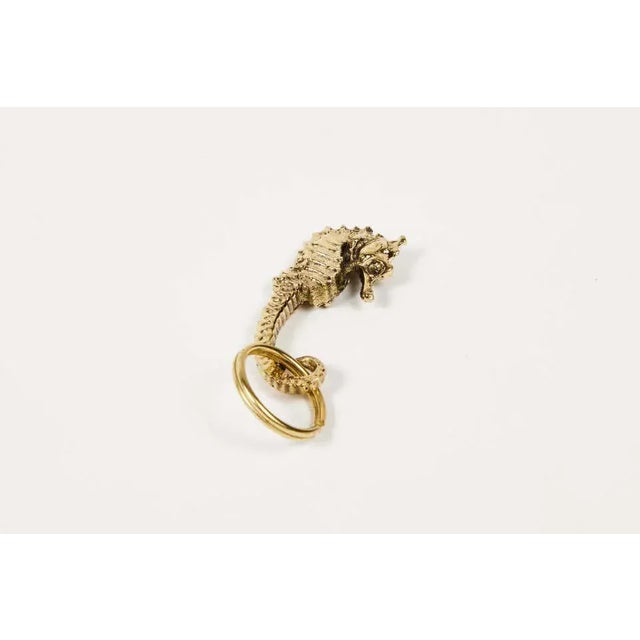 Mid-Century Modern Carl Auböck Model #5655 'Seahorse' Brass Figurine Keyring For Sale - Image 3 of 7