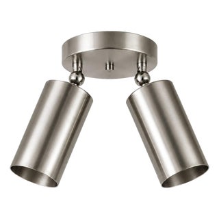Solid Brass Double Adjustable Spotlight Ceiling Light, Brass Ceiling Fixture, Modern Flush Mount For Sale