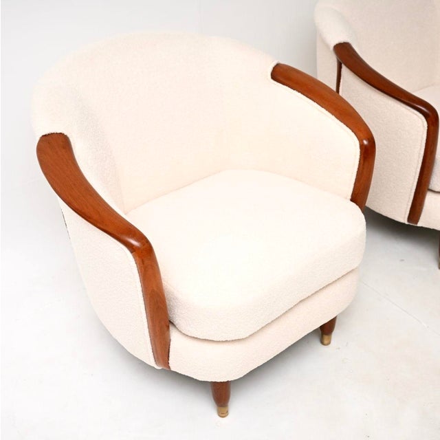 Vintage Swedish Mahogany Chairs, 1950, Set of 2 For Sale - Image 6 of 10