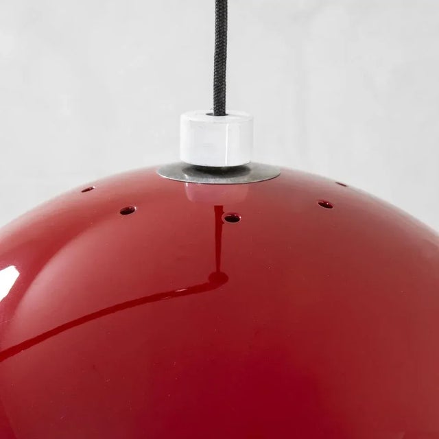 Model 5055 Red Metal Ground Lamp with Ups and Down System by Luigi Bandini Buti for Kartell For Sale - Image 9 of 11