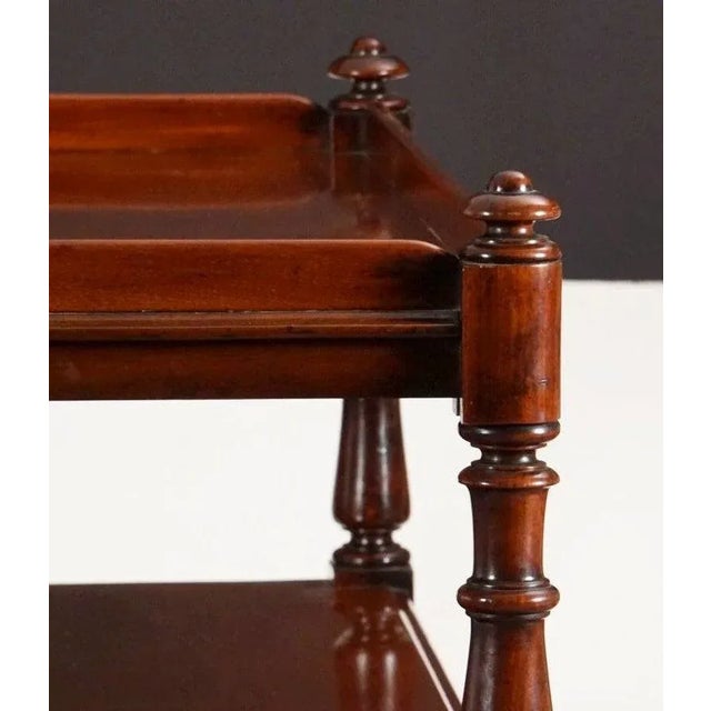 Burnt Umber English Trolley or Console Server of Mahogany From the 19th Century For Sale - Image 8 of 13