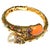 Bochic “Orient” Vintage Multi-Color Sapphire & South Sea Pearl Earrings & Bangle Suite Set in 18 K Gold & Silver An...