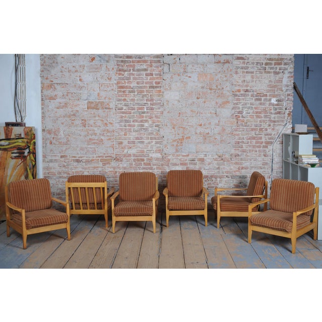 Mid-Century Armchairs from Jitona Soběslav, Czech, 1960s, Set of 6 For Sale - Image 15 of 16