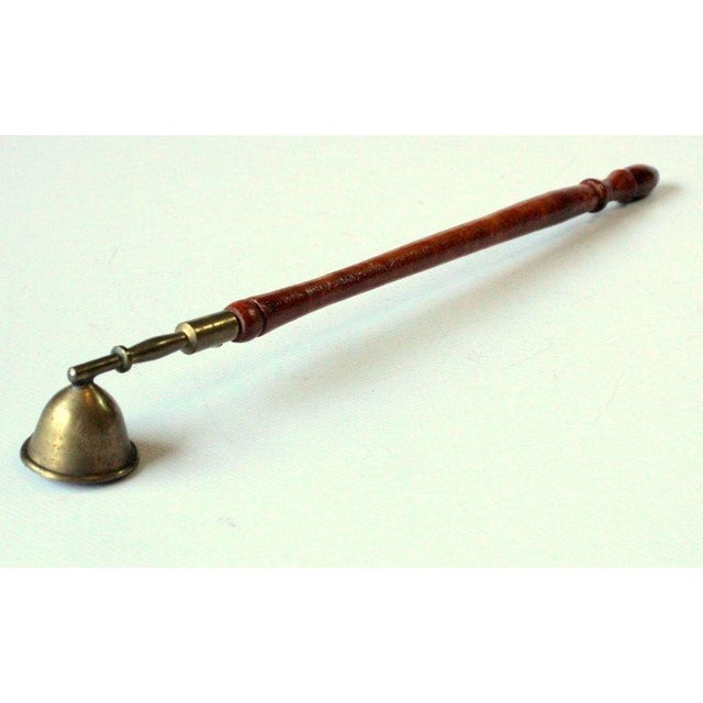 Wooden and brass candle snuffer from the 1950s - in good vintage condition width approx. 13.58" - depth approx. 1.37" -...