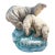 Continental Glazed Porcelain Polar Bear Sculpture For Sale