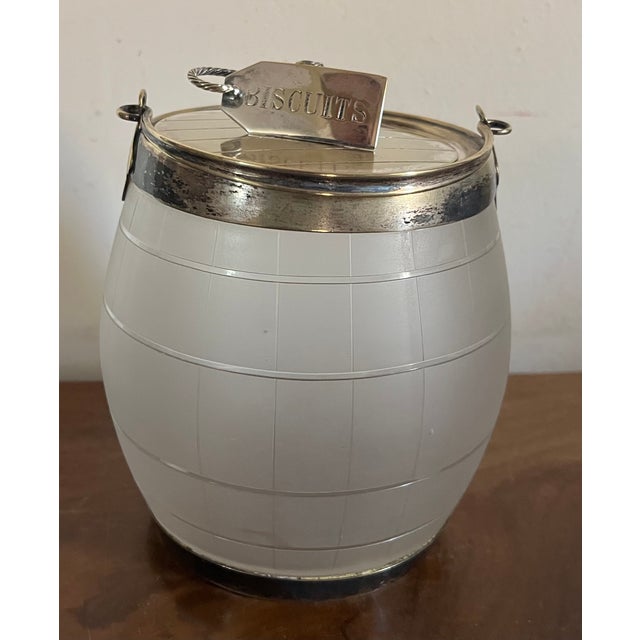 Silver Antique 19th Century English Silverplate Biscuit Barrel For Sale - Image 8 of 18