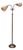 1970s Tyringe Konsthantverk, Double Floor Lamp, Metal, Fabric For Sale