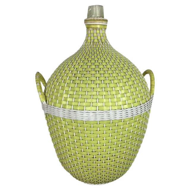 Carboy Wrapped in Plastic with Handles, 1960s For Sale