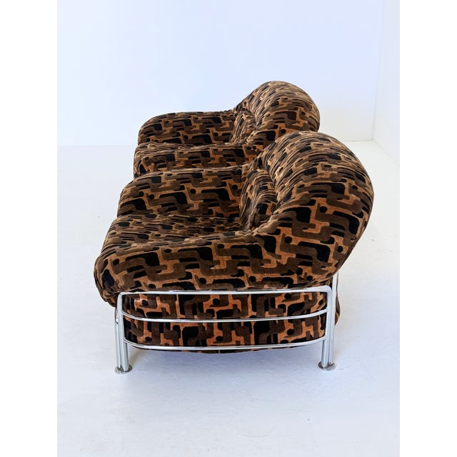 Metal Vintage Italian Lounge Chair with Tubular Frame, 1970s For Sale - Image 7 of 14