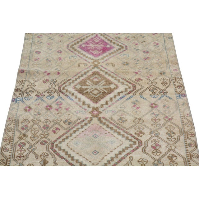 Turkish Vintage Turkish Hand Knotted Wool Rug, 2'8''x8' For Sale - Image 3 of 4
