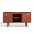 Jens Risom Mid Century Walnut and Brass Credenza This credenza measures: 54.25 wide x 20.25 deep x 27.5 inches high Good...