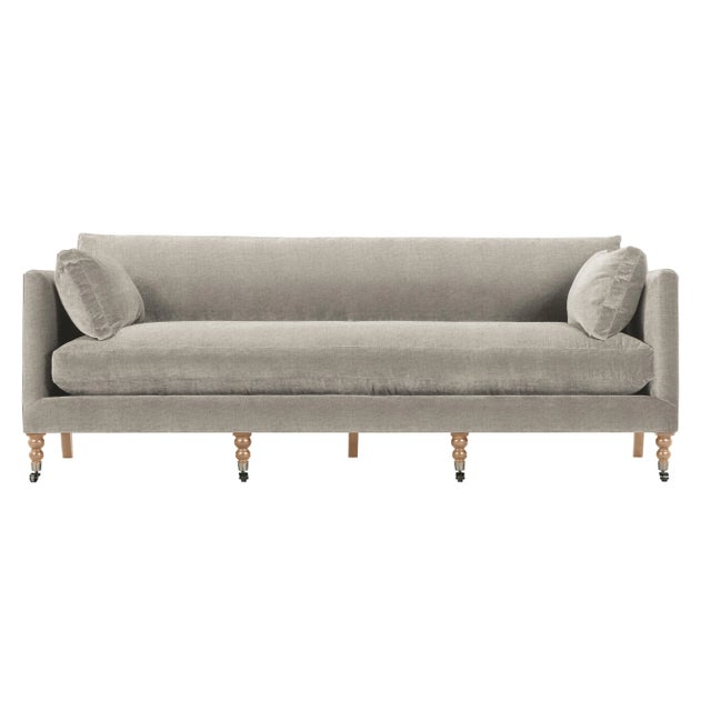 Contemporary Greta Sofa, Flax Linen For Sale - Image 3 of 6