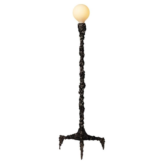 Sweet Thing Tall Lamp in Patinated Cast Bronze by William Guillon For Sale - Image 18 of 18